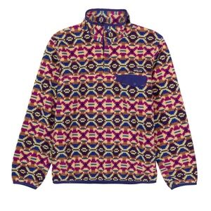 Patagonia Women’s Lightweight Synchilla Snap-T Pullover, Aberdeen Butterfly, M